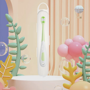 Children's Soft Bristle <b>Toothbrush</b> Small <b>Head</b> Travel Size Green For Ages 3-12 With Nylon Bristles - Product Image 1