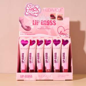 Bálsamo Labial Brillante de Seis Colores, Aceite Labial Vegano Hidratante en Gel, Cuidado Labial Exfoliante de Alta Calidad con Brillo - Product Image 1