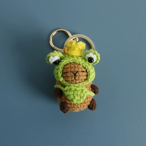 سلاسل مفاتيح مصنوعة يدويًا من الكروشيه Amigurumis Capybara ، فواكه أنيمي كرتون ، دمية محبوكة ، سلاسل مفاتيح كبوب قطيفة ، ألعاب للبيع بالجملة - Product Image 6