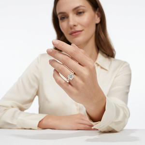 แหวนเพชรทรง Asscher 3 กะรัต เพาะเลี้ยงในห้องปฏิบัติการ ตัวเรือนทองคำขาว 18K แหวนเครื่องประดับสั่งทำพิเศษสำหรับงานหมั้นและงานแต่งงาน - Product Image 3