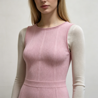 Robe pull sans manches en tricot moelleux pour femme, personnalisée OEM & ODM, haute qualité, vêtements pour femme