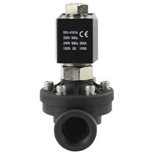 Solenoide DNOVA de Nylon 66 Roscado NPT/BSP 6 Bar DW-51-NO EPDM 24V, un solenoide es un dispositivo de... - Product Image 1