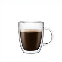 Hxglass – Tasse à café isotherme à double paroi en verre borosilicate, technologie de double moulage, 350 ml, 400 ml, 550 ml, emballage individuel