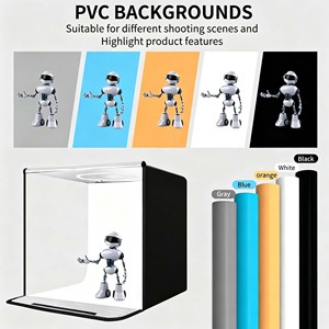 Boîte à lumière pliable pour studio photo avec anneau lumineux LED, tente de prise de vue, 5 fonds <span class=keywords><strong>en</strong></span> PVC pour photographie, bijoux, cosmétiques, boîte à lumière douce - Product Image 2