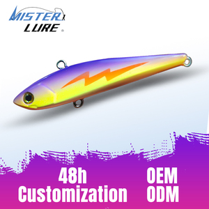 MISTER LURE 14.5g 7.6cm Tatlı Su Plastik Kalem Tipi Yem VIB Yem Kancalı Batan Yem 3D Gözler Canlı Renkli OEM Yem - Product Image 1
