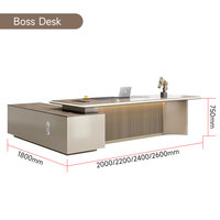 Scrivania Direzionale di Lusso dal Design Moderno in Legno Arredo Ufficio dalla Fabbrica Cinese Liyu