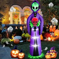 Poupées gonflables d'Halloween personnalisées de 10,5 pieds de haut en polyester, équipement publicitaire gonflable de mascotte