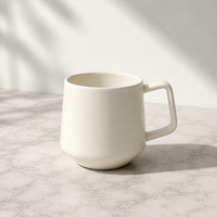 Tasses à café en porcelaine blanches mates et brillantes de haute qualité, élégantes, personnalisées, pour cadeau