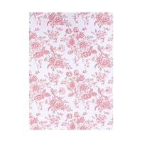 Hua Xi – Emballage de bouquets élégants faits main en papier kraft imprimé à l'encre, motif floral vintage, enduit PVC, 38x50cm, spécial
