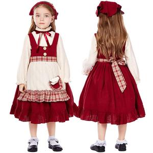 छोटे लाल सवारी हुड छोटे मैच लड़की कॉसप्ले पोशाक लड़की लोलिटा नौकरानी पोशाक पोशाक पोशाक - Product Image 2