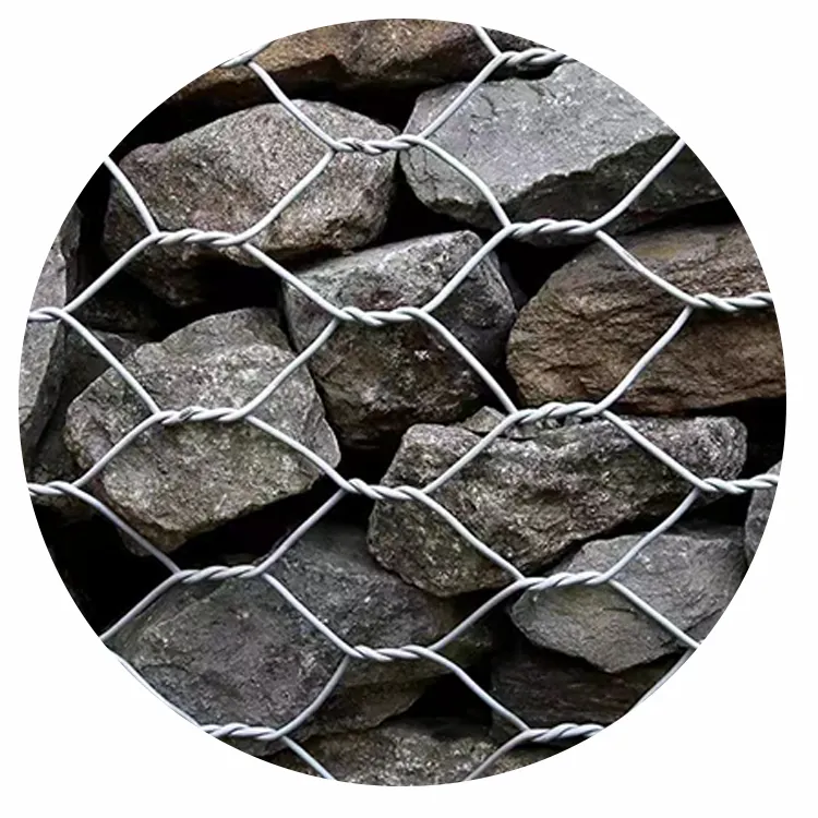 Cesta de Gabião Hexagonal revestida de PVC galvanizado preço barato 8x10cm 2x1x1m