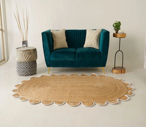 Alfombras de yute modernas hechas a mano personalizadas de alta calidad, tejidas a mano, trenzadas, de pila baja, resistentes a las arrugas, impermeables, para el hogar, sala de estar - Product Image 1