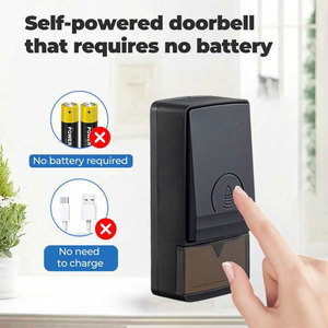 Timbre de botón inalámbrico inteligente, timbre de acordes, anillo de música, batería cinética, timbre de puerta gratis, timbres autoalimentados - Product Image 4