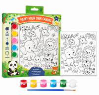 Cadeaux personnalisés pour enfants, jouets de coloriage faits à la main avec un design de voiture, 6 peintures écologiques, toile éducative pour enfants, jouets de peinture à l'huile