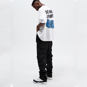 Nueva Camiseta de Verano de Alta Calidad, Diseño Casual, Corte Holgado, Cuello Redondo, Oversize, Gruesa, de Manga Corta, Personalizada, Tejida, Transpirable, con Estampado - Product Image 4