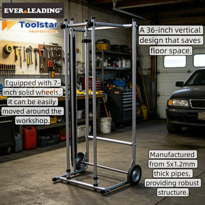 Machine de masquage métallique verticale de 36 pouces avec support mobile à lame unique pour préparation de <span class=keywords><strong>carrosserie</strong></span> automobile et distributeur de papier robuste - Product Image 2