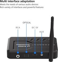 Transmisor de Audio Inalámbrico HD Multi-interfaz V5.4 para TV, Adaptador Inalámbrico de Audio LE Aptx sin Pérdidas/Adaptativo