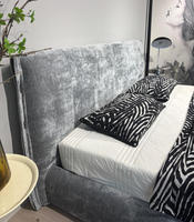 Lit en tissu sur mesure haut de gamme, mobilier de chambre à coucher, villa de luxe, lit king size, mobilier de chambre minimaliste pour hôtel