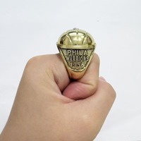 Cincin Kejuaraan Warriors 1956 NB Model Baja Paduan Berkualitas Tinggi Hadiah Acara Olahraga Pria Perhiasan Fashion Emas
