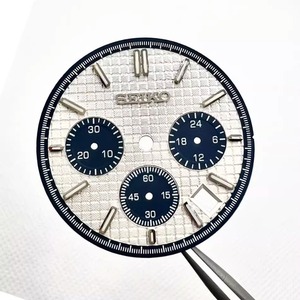 Luxury VK63 Quartz Movement <b>Watch</b> with Green Luxuryminous Dial 33.6mm Three-Eye <b>Accessories</b> Durable Metal Material - Product Image 2