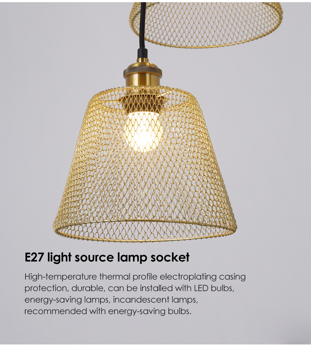Odm OemTop Grade Custom Ceiling Lamp Black Iron Net Chandelier Suitable For Hotel Restaurant
