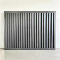 Panneaux de clôture modernes en aluminium à persiennes, revêtement poudré, en alliage d'aluminium, pour jardin, à lattes horizontales, pour extérieur, vente en gros