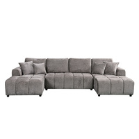 Canapé-lit convertible deux places en U, pliable, en velours, écologique, confortable, durable, avec rangement, pour la maison - Vente en gros