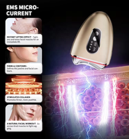 Masseur portable pour le visage et le cou, micro-courant vibrant, chaud et froid, appareil de beauté chauffant, gua sha, détoxifiant pour le corps, masseur facial