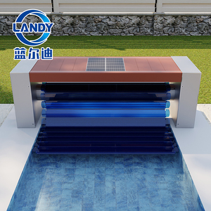 Système de déroulage de bâche de piscine électrique hydraulique Landy 24V à commande automatique par énergie solaire, conception de type siège pour adultes, IP54 - Product Image 1
