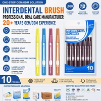 Brosse interdentaire professionnelle OEM/ODM en gros, à poils souples, pour orthodontie, brosse à espaces interdentaires, cure-dents à fil dentaire, nettoyant buccal