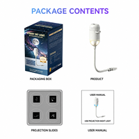 Projecteur LED Mini Portable USB Blanc Moderne Ultra Clair, Lampe Romantique Galaxie Étoile Aurore, Veilleuse Ambiante pour Chambre, Maison, Voiture