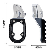 Surron Ultra Bee - Repose-pieds à trois couches avec amortissement - Aluminium - 16x15x8cm - Pour la modification des motos électriques tout-terrain
