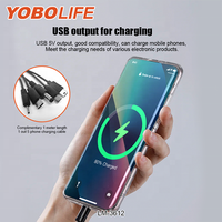 Yobolife pabrik menjual 12V DC Kit energi surya luar ruangan USB Mobile pengisian Solar lampu Kemah VRLA baterai Solar sistem DC