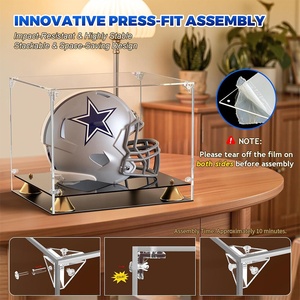 Vitrine pour casque <span class=keywords><strong>de</strong></span> football, boîte en acrylique transparente pleine grandeur, étui pour casque <span class=keywords><strong>de</strong></span> football, <span class=keywords><strong>de</strong></span> baseball ou <span class=keywords><strong>de</strong></span> moto - Product Image 5