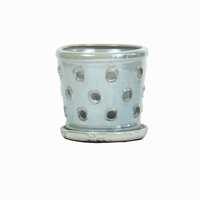 Pot de fleurs décoratif d'intérieur, mini pot en céramique blanc moderne, pots de fleurs en céramique en gros, jardin, émaillé, support