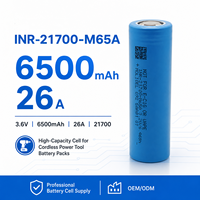 Batería Molicel INR-21700-M65A de 6500mAh y 26A de Alta Potencia para Paquete de Baterías de Herramientas Eléctricas Inalámbricas OEM