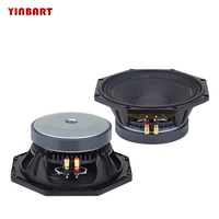 YINBART Haut-parleur médium de voiture 8 pouces, bobine vocale de 2 pouces, 4 ohms, aluminium et caoutchouc, 5-10W RMS, pour médiums et basses