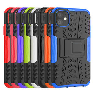 Funda Protectora Híbrida 2 en 1 de TPU y PC a Prueba de Golpes, Anti-Caídas y Anti-Rayones con Soporte para <span class=keywords><strong>iPhone</strong></span> 16 15 14 <span class=keywords><strong>13</strong></span> 12 11 Pro Max <span class=keywords><strong>Mini</strong></span> - Product Image 2