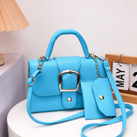 Tas tangan dompet wanita, warna permen Sac Pour Femme 2 buah tas tangan wanita