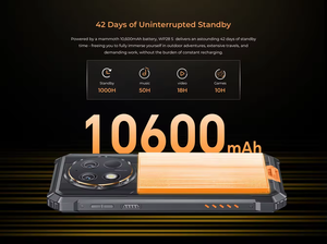 Nhà máy trực tiếp Oukitel wp28e gồ ghề điện thoại 4GB + 64GB 6.52 inch HD 10600mAh Dual Sim Android 14 IP68 NFC gồ ghề điện thoại thông minh - Product Image 5