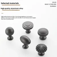 Kenop Kabinet Bulat Minimalis Modern Lubang Tunggal Aluminium Solid Tahan Lama - untuk Dapur, Kamar Tidur, Lemari, Meja Rias