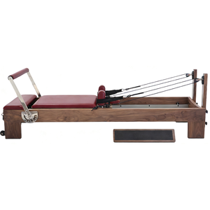 Reformer de Pilates Comercial con Marco de Madera de Nogal - Modelo AM-200R de Venta Directa de Fábrica Personalizable OEM/ODM para Estudios de Pilates - Product Image 2