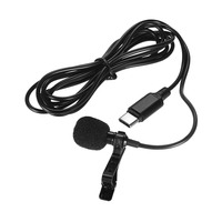 Micrófono de Condensador Omnidireccional Tipo C Mini, Inalámbrico, Portátil, de Solapa, con Clip, para Grabación en Android, de Plástico
