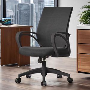 사무실 의자 인체 공학적 책상 의자 메쉬 컴퓨터 의자 요추 지지대 및 머리 받침대가있는 등받이 임원 회전 의자 - Product Image 1