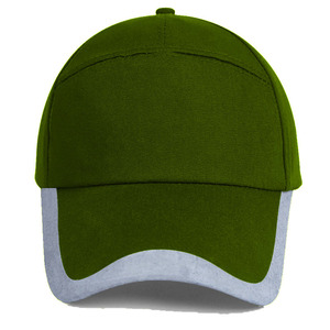 Casquette de baseball en coton 100% verte avec logo personnalisé, design unique, durable et élégante, bande réfléchissante, réglable, utilisation en extérieur - Product Image 1