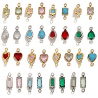 Pendentif à double anneau en acier inoxydable avec incrustation de cristaux, motifs multi-geométriques, pour colliers et bracelets DIY, vente en gros transfrontalière
