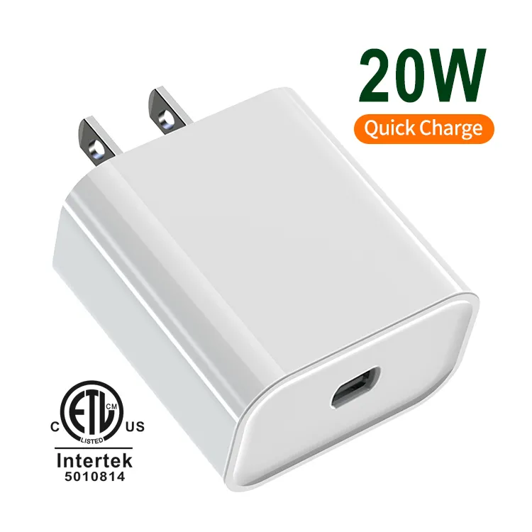 ETL USA Amazon Best Seller Unique 20W PD Usb C Fast Charger Customized Travel Adapter For Iphone 13 Charger