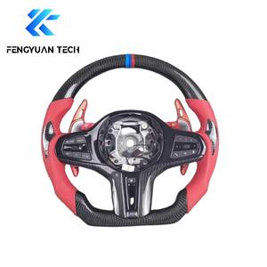 Volante Calefactable de Fibra de Carbono para <span class=keywords><strong>BMW</strong></span> con Palancas de Cambio Magnéticas 330i G20 M340i 330e Pre Lci 370mm Serie 3 <span class=keywords><strong>320d</strong></span> Azul - Product Image 6