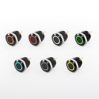 Interrupteur à bouton plat anti-vandalisme 16 mm, bouton poussoir électronique IP65 1NO 12V