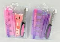 Set manicure LolliPop 5 in 1, custodia portatile in plastica per tagliaunghie per adulti, confezione con chiusura a zip in stile classico - Product Image 1